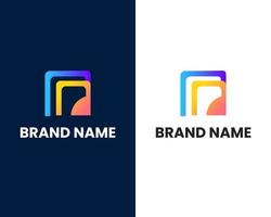 letter r and d modern logo design template vector