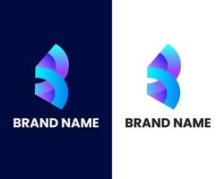 letter b modern logo design template vector
