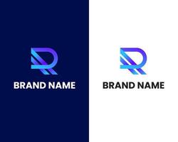 letter r modern logo design template vector