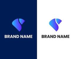 letter f logo mark modern logo design template vector