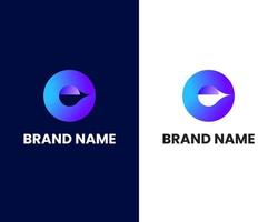 letter e and o modern logo design template vector