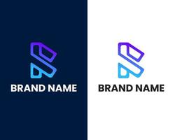 letter f abstract mark modern logo design template vector