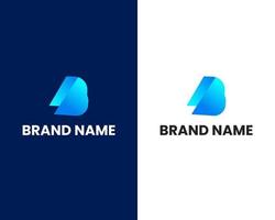 letter b modern colorful logo design template vector