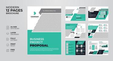 plantilla de folleto multipropósito de propuesta de negocio de perfil de empresa de informe anual creativo y moderno vector