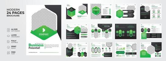 Creative and modern annual report company profile business proposal multipurpose brochure template vector