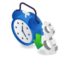 Time setting process down vector