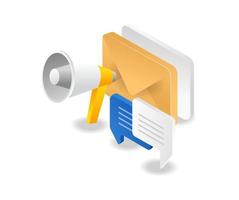 Email marketing data campaign vector