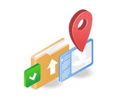 Location map application folder delivery vector