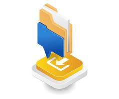 Data download folder vector