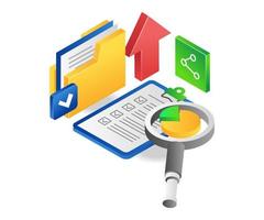 Company data analysis checklist vector
