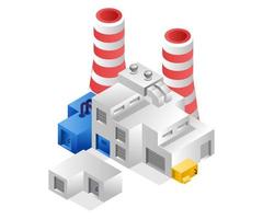 Industrial factory with Chimney vector