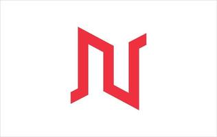 Simole letter N logo design template on white background. suitable for any logo branding. vector