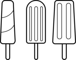 Ice cream line art vector illustration