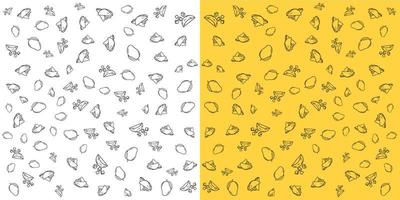 Mango in different shapes pattern. vector illustration