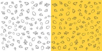 Mango in different shapes pattern. vector illustration