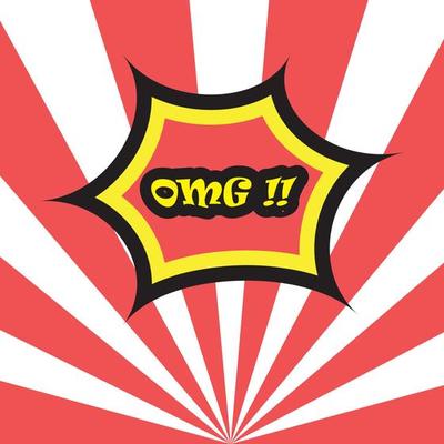 Red-Yellow beam pop art for comics book, cartoon magazine.  Vector illustration.