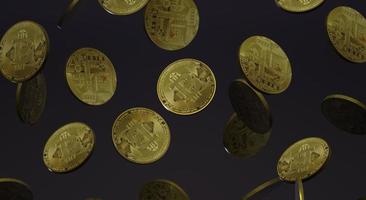 The cryptocurrency bitcoin 3d rendering for business content. photo