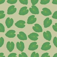 Seamless with green birch leaves vector
