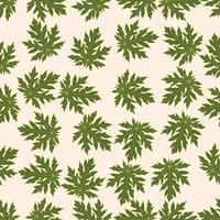 Seamless with green birch leaves vector