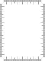 vertical ruler frame with copy space vector