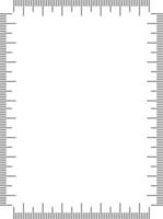 vertical ruler frame with copy space vector