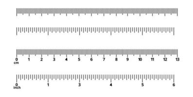 scale ruler centimeter and inch isolated on white background vector