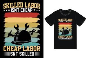 diseño de camiseta de tipografía vectorial premium usa labor day para todas las personas vector
