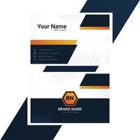 Double sided business card template. corporate visiting card design with personal branding vector