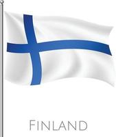 Abstract  Finland fly flag with vector background design