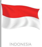 bandera de mosca de indonesia abstracta con diseño de fondo vectorial vector