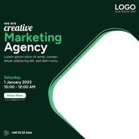 modern marketing agency poster design vector