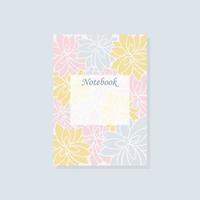 Vector illustration templates cover pages for notebooks, planners, brochures, books, catalogs. Flowers wallpapers