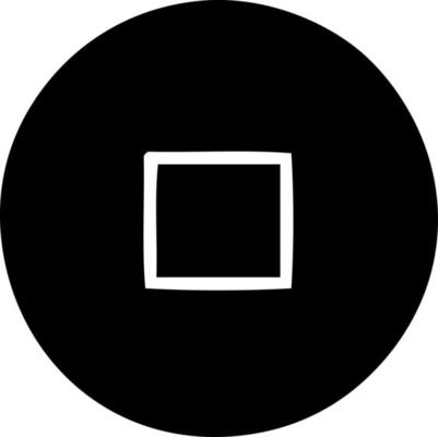 flat symbol stop button