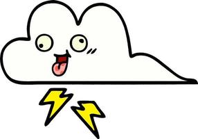 comic book style cartoon storm cloud vector