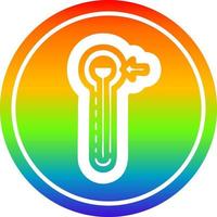 high temperature circular in rainbow spectrum vector