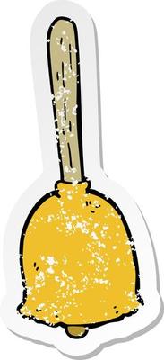 retro distressed sticker of a cartoon bell