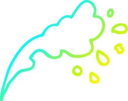 cold gradient line drawing cartoon water splash vector