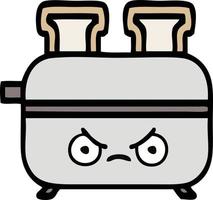 cute cartoon of a toaster vector