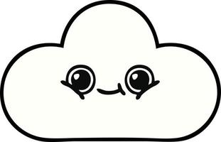 cute cartoon cloud vector