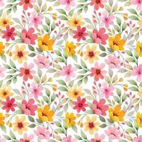 colorful flowers seamless pattern vector design.