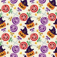 Halloween lolipop seamless pattern. vector