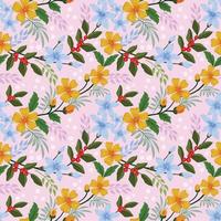 flower vector design seamless pattern for fabric textile.