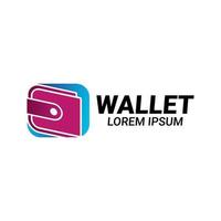 Abstract wallet logo design concept vector