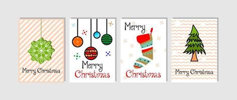 Merry Christmas. Winter holiday vector illustration Images for postcards, posters, cards and backgrounds.