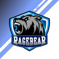 Bear mascot Esport Logo Design vector