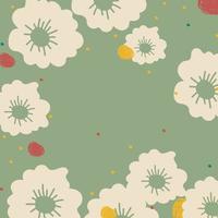 Flower green background vector