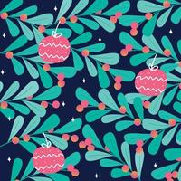 Plant christmas background vector