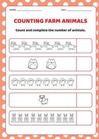 COUNTING ON THE FARM vector