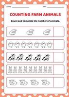 COUNTING ON THE FARM vector