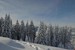 paisaje de montaña de invierno foto